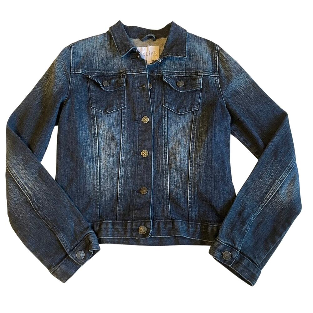 Delia’s Y2K Button Up Classic Medium Wash Denim Jacket Medium